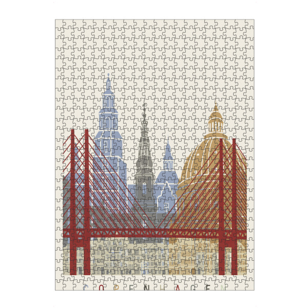 Puzzle Ravensburger "Copenhagen skyline" artboxONE - Städte