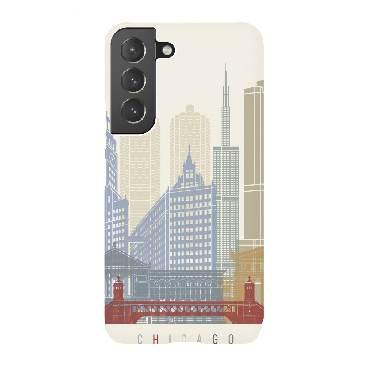 "Chicago skyline-b"für Samsung Galaxy - Premium-Case Handyhülle artboxONE