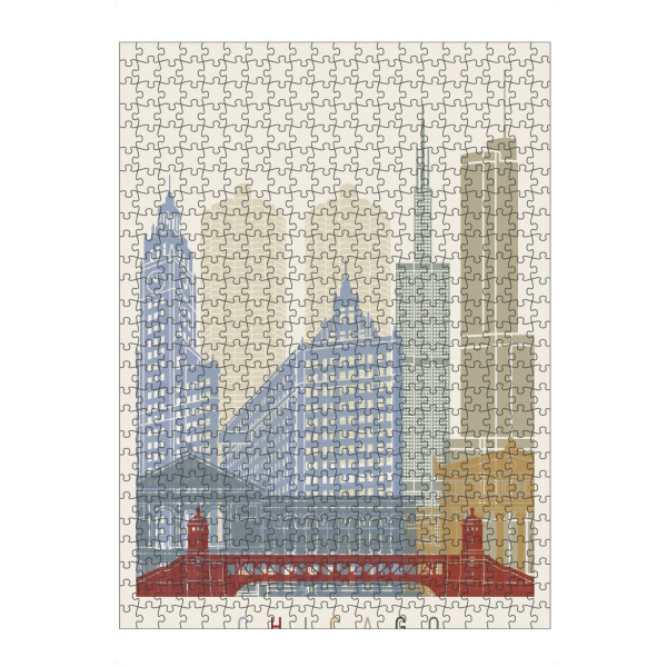Puzzle Ravensburger "Chicago skyline-b" artboxONE - Städte,Architektur