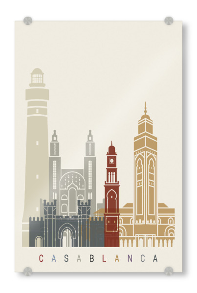 Acrylglasbild "Casablanca Skyline" artboxONE - Städte,Architektur