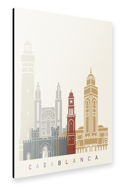 Alu-Dibond "Casablanca Skyline" 30x20 cm artboxONE