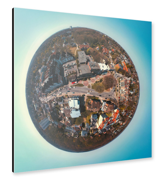 Alu-Dibond "Reinbek Zentrum - Am Rosenplatz" 30x30 cm artboxONE