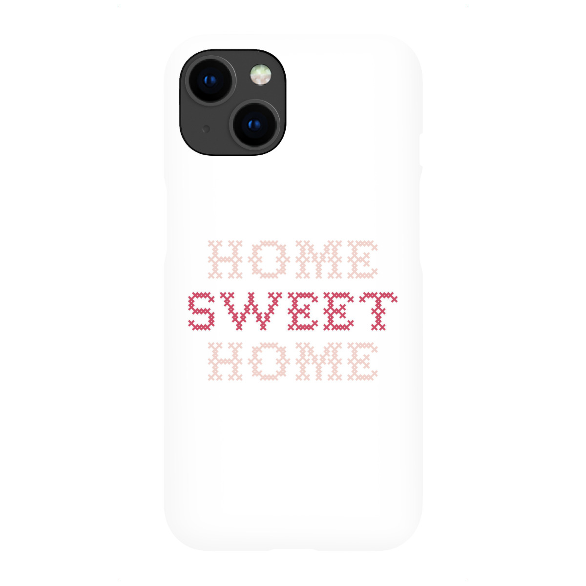 "Sweet Home I Sticken Altrosa"für iPhone - Premium-Case Handyhülle artboxONE