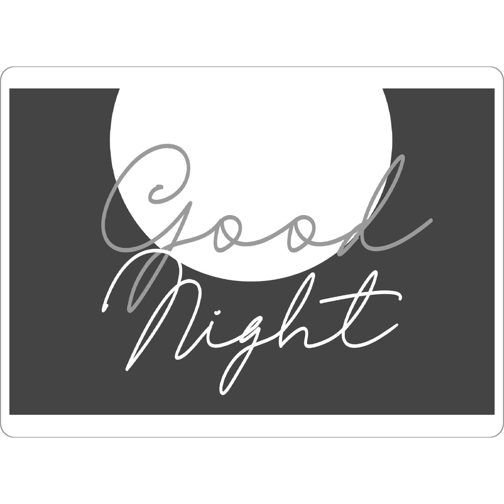 Tischset "Good Night & Mond I Grau" artboxONE - Typografie,Für Kinder,Geometrie,Lehrersprüche,Lustig