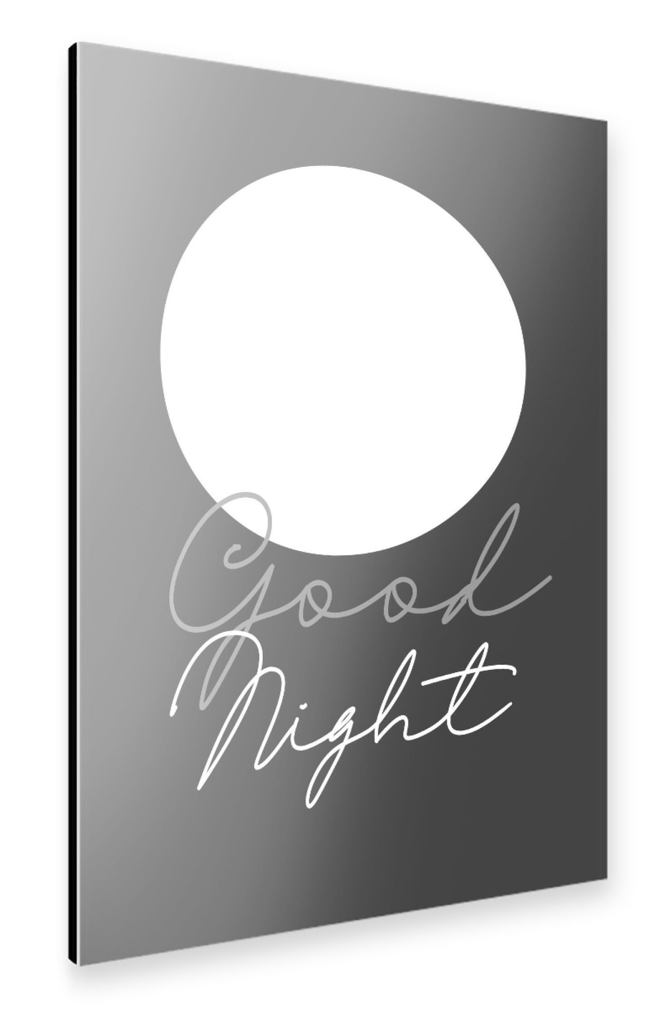Alu-Dibond "Good Night & Mond I Grau" 75x50 cm artboxONE