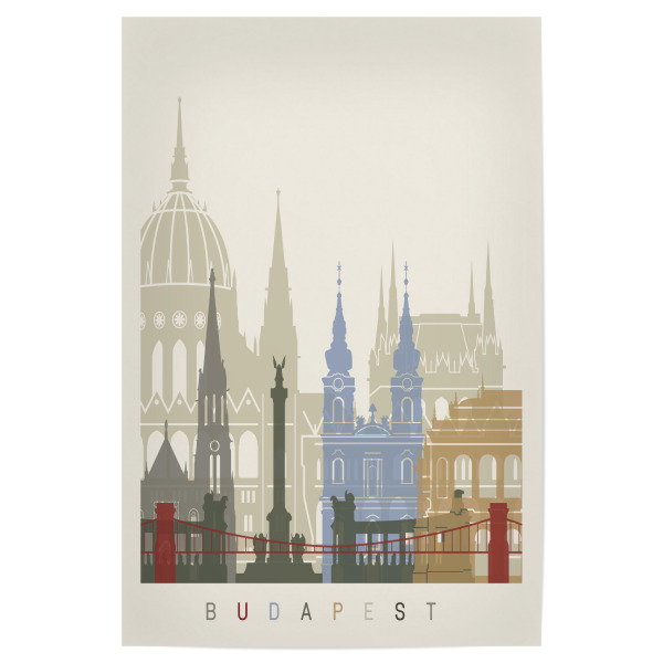 Poster "Budapest skyline" artboxONE - Städte,Architektur