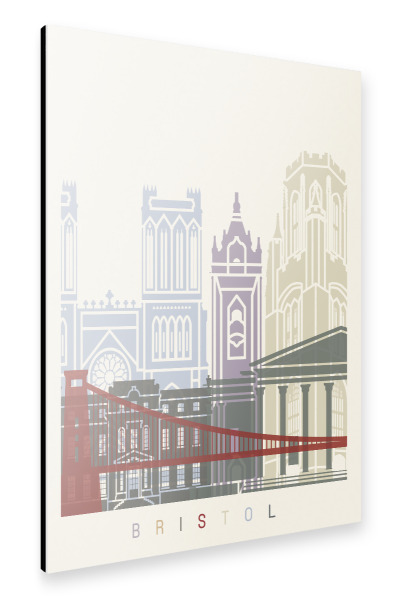 Alu-Dibond "Bristol skyline" 30x20 cm artboxONE