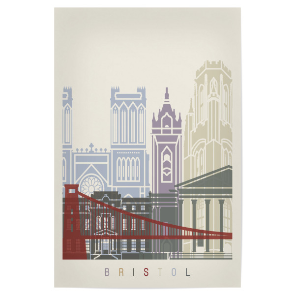 Poster "Bristol skyline" artboxONE - Städte,Architektur