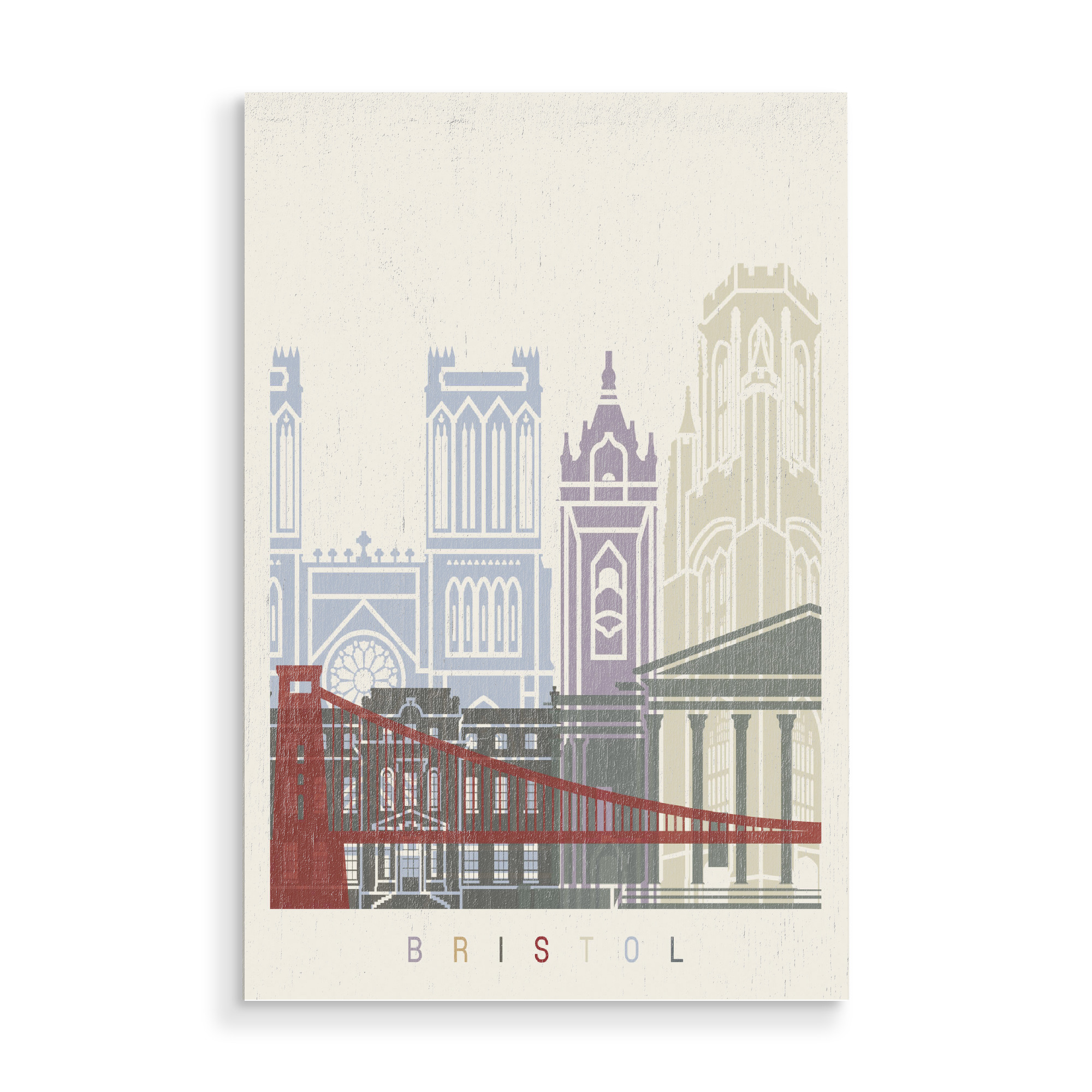 Holzbild "Bristol skyline" artboxONE - Städte,Architektur