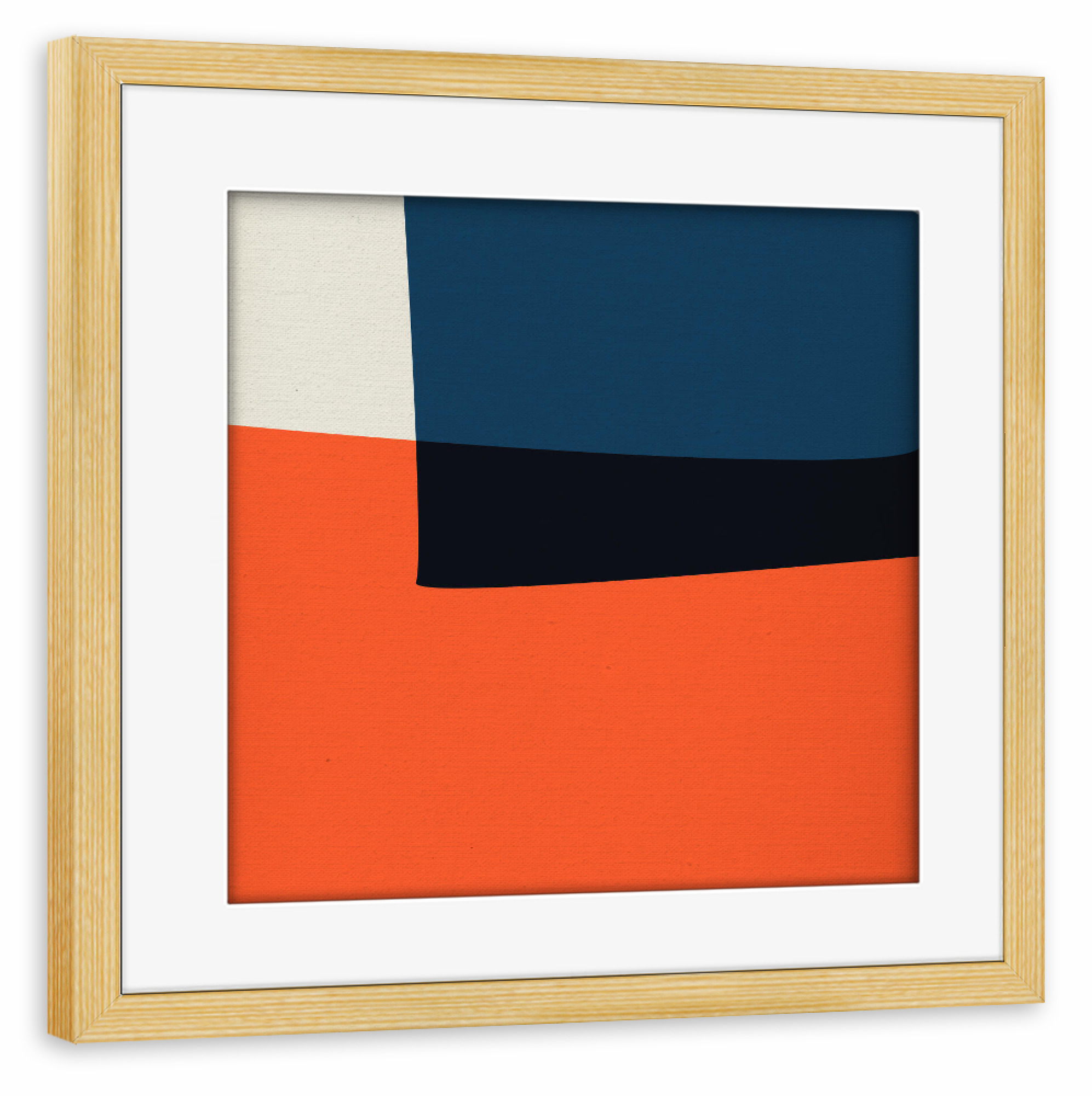 Poster mit Rahmen kiefer "Minimal Blue Red Black" artboxONE - Abstrakt,Geometrie