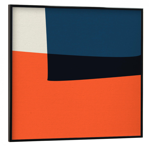 Poster mit schwarzem Rahmen 30x30 cm "Minimal Blue Red Black" artboxONE - Abstrakt,Geometrie