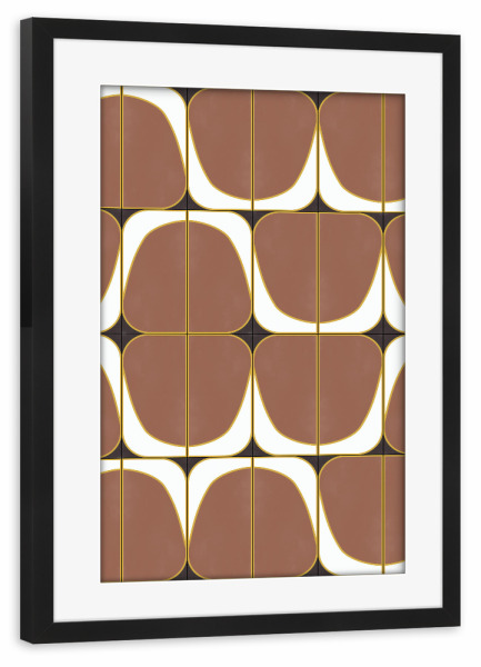 Poster mit Rahmen schwarz "Mixed Sassy Seventies Tiles" artboxONE - Abstrakt,Geometrie