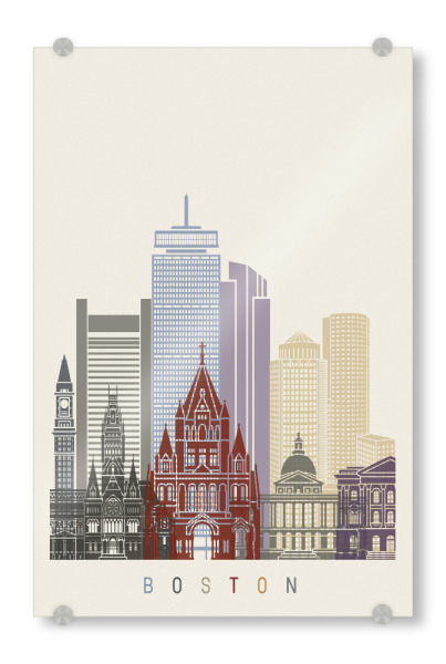 Acrylglasbild "Boston skyline-c" artboxONE - Städte,Architektur