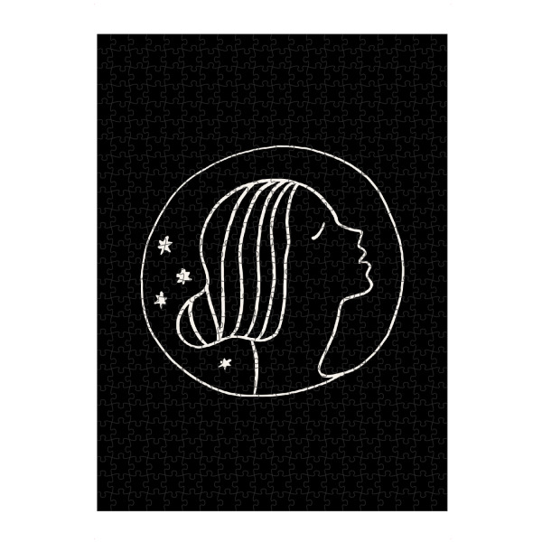 artboxONE Puzzle "Delicate Face Mysterious Girl" artboxONE - Natur,Menschen,Galaxy