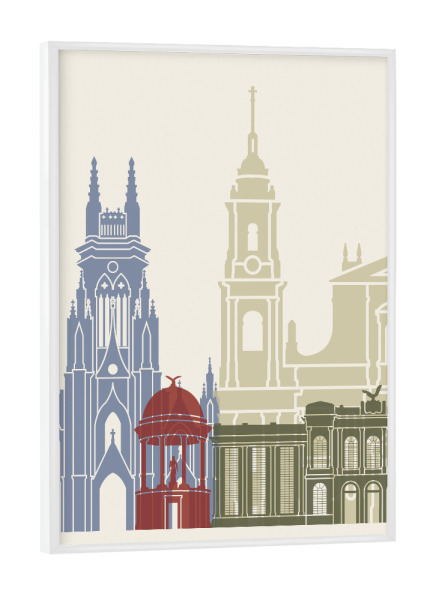 Poster mit weißem Rahmen "Bogota skyline" artboxONE - Städte,Architektur