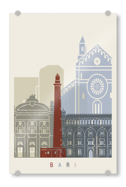 Acrylglasbild "Bari skyline" artboxONE - Städte,Architektur