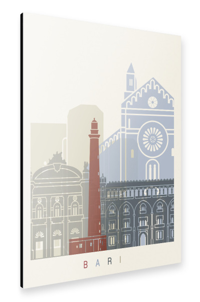 Alu-Dibond "Bari skyline" 30x20 cm artboxONE