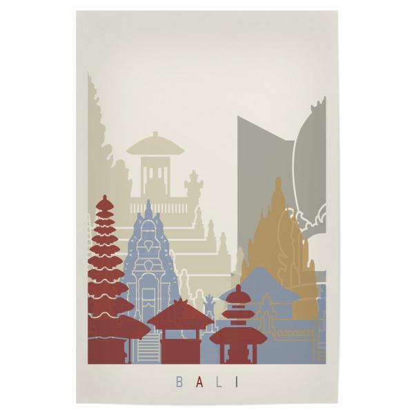 Poster 30x20 cm "Bali skyline" artboxONE - Städte,Architektur