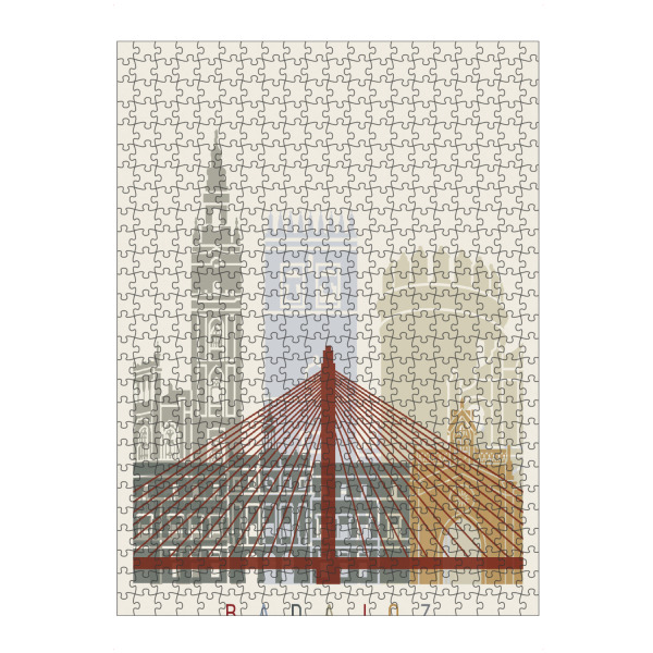 Puzzle Ravensburger "Badajoz skyline" artboxONE - Städte,Architektur
