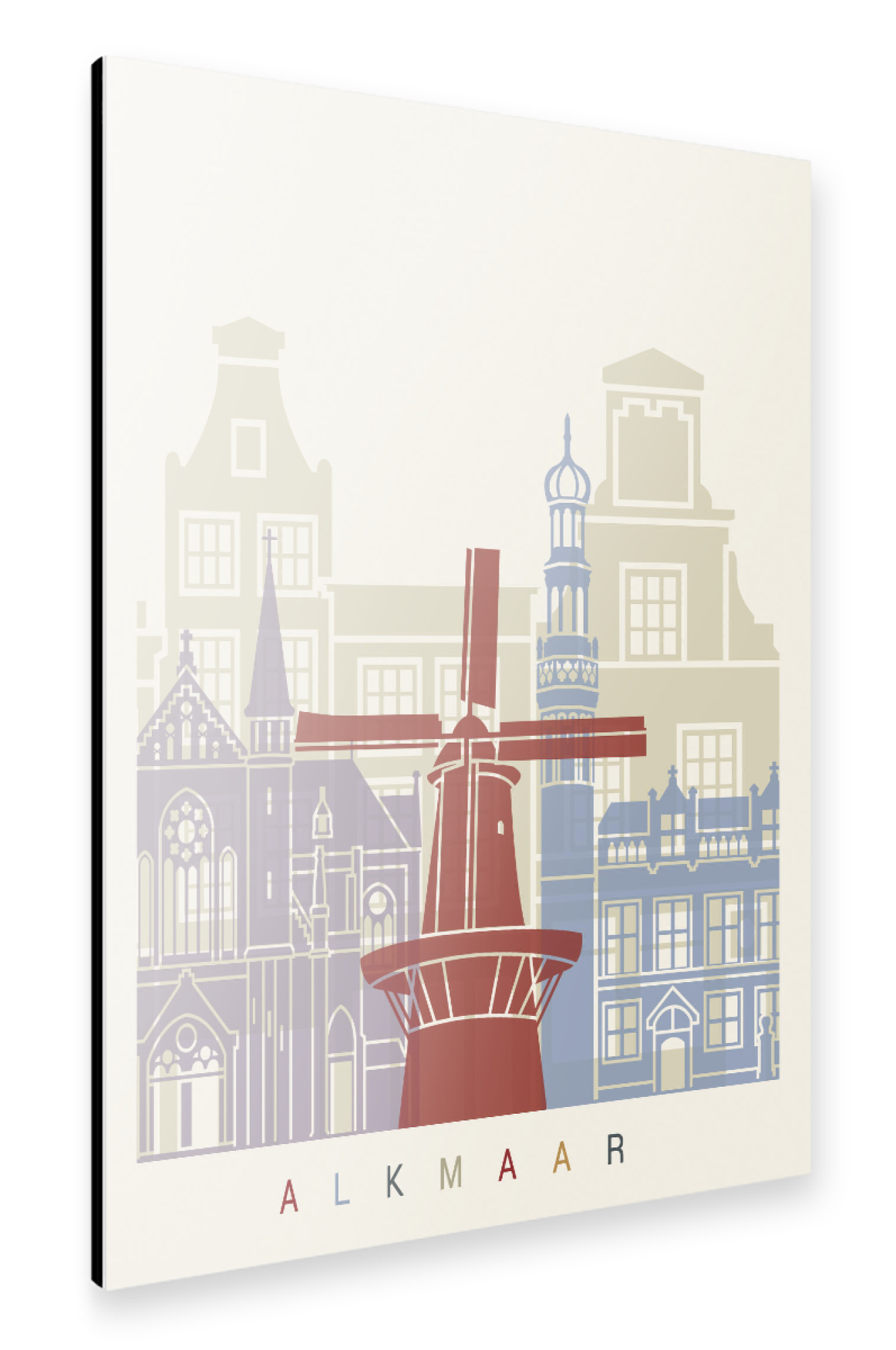 Alu-Dibond "Alkmaar skyline" 30x20 cm artboxONE