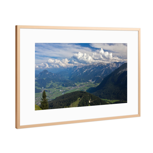 Poster mit Rahmen Kupfer "Berge des Dachsteingebirges" artboxONE - Natur,Reise,Reise / Länder