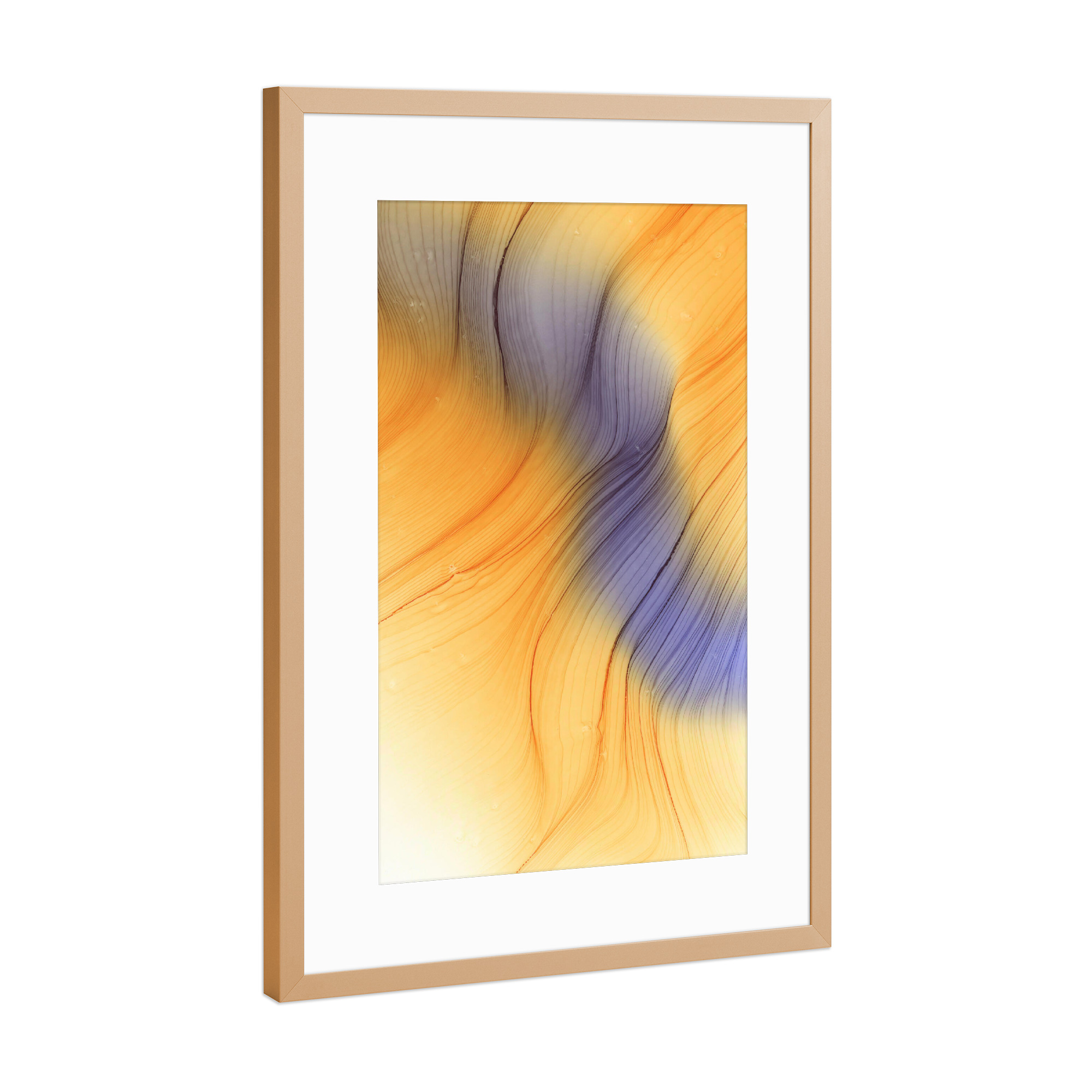 Poster mit Rahmen Kupfer "Purpel River - Light" artboxONE - Abstrakt