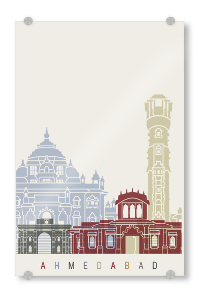Acrylglasbild "Skyline Ahmedabad" artboxONE - Städte,Architektur