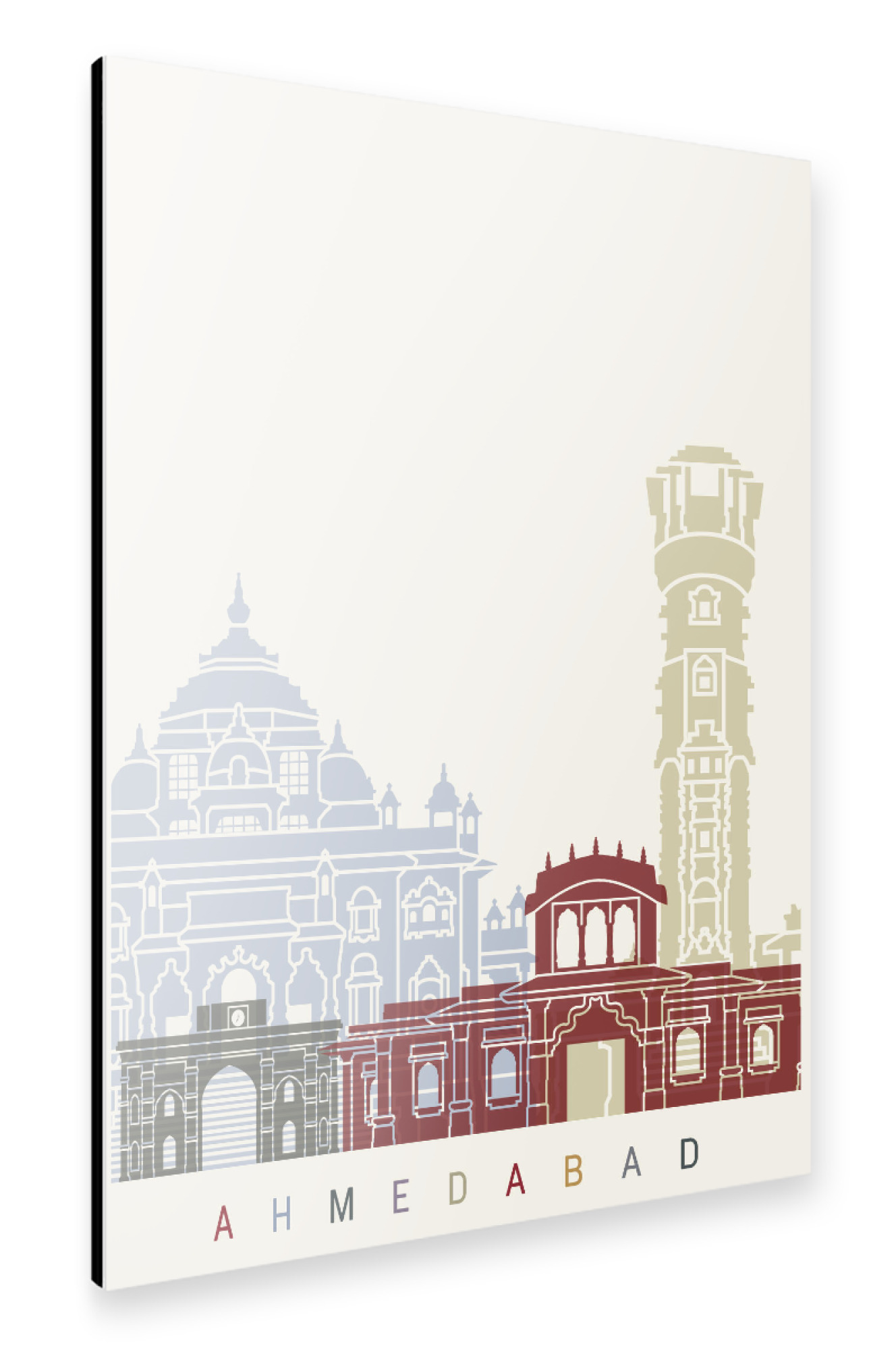 Alu-Dibond "Skyline Ahmedabad" 75x50 cm artboxONE