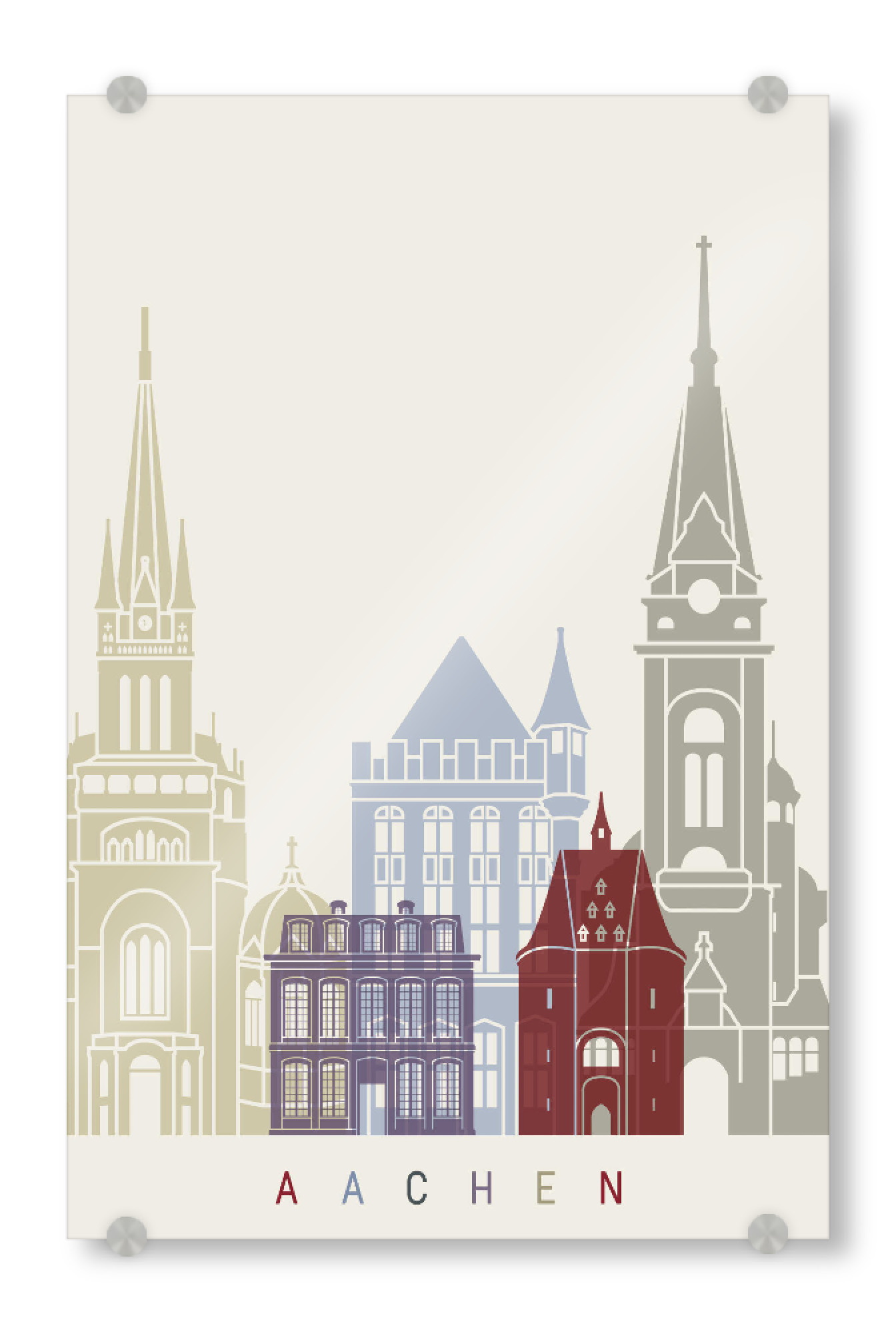 Acrylglasbild "Skyline aachen" artboxONE - Städte,Architektur
