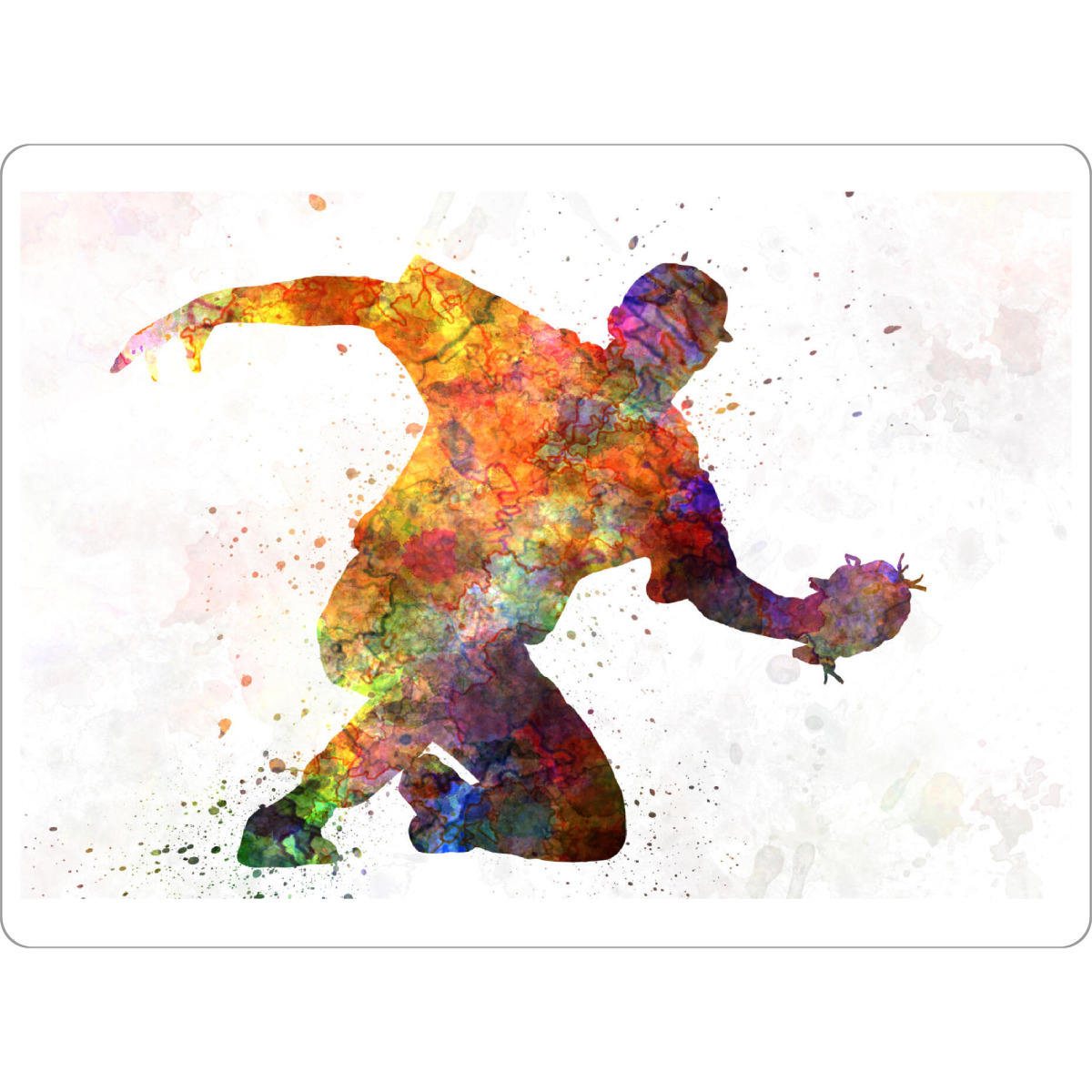 Tischset "Baseball player catching a ball" artboxONE - Sport - Baseball,Bat,Colorful,America,Splash,Stadium,Sport,Sports - Bild baseball