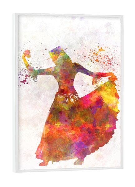 Poster mit weißem Rahmen "Flamenco dance from spain" artboxONE - Musik