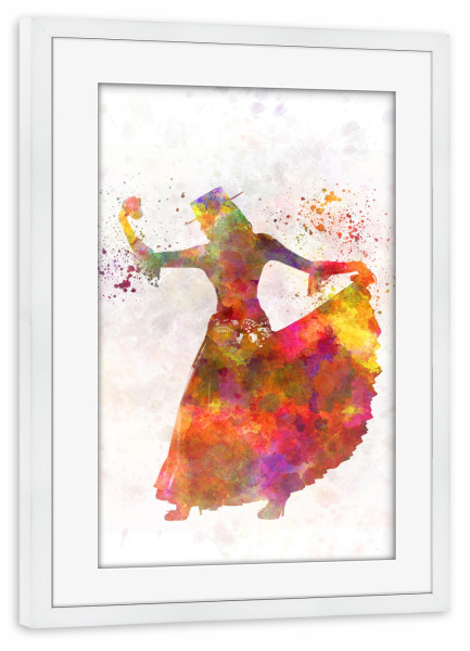 Poster mit Rahmen weiß "Flamenco dance from spain" artboxONE - Musik