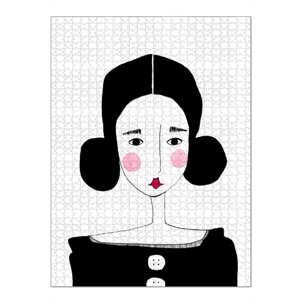 Puzzle Ravensburger "Bianca Peters - Lady Vintage" artboxONE - Menschen,Schwarzweiß,Fashion