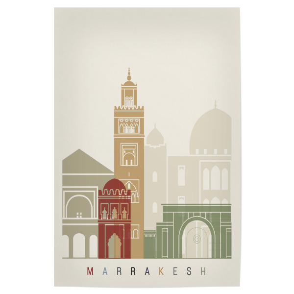 Poster "Marrakesh skyline" artboxONE - Städte,Architektur