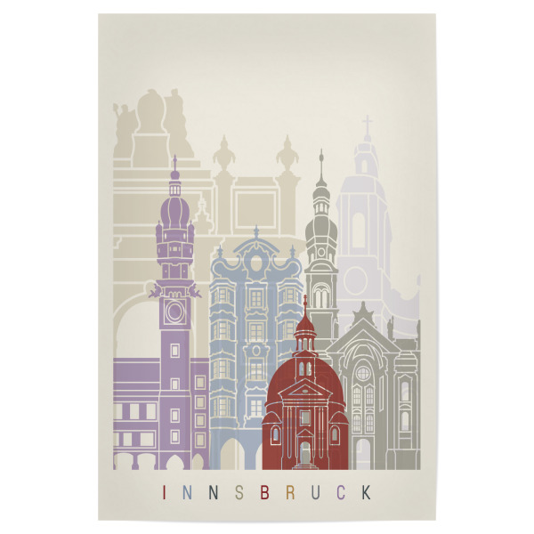 Poster "Innsbruck skyline" artboxONE - Städte,Architektur