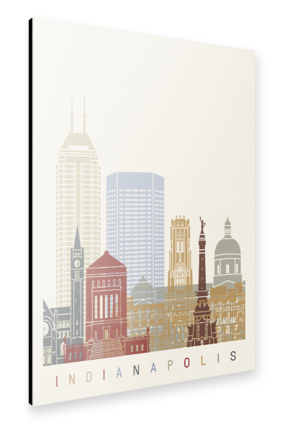 Alu-Dibond "Indianapolis skyline" 30x20 cm artboxONE