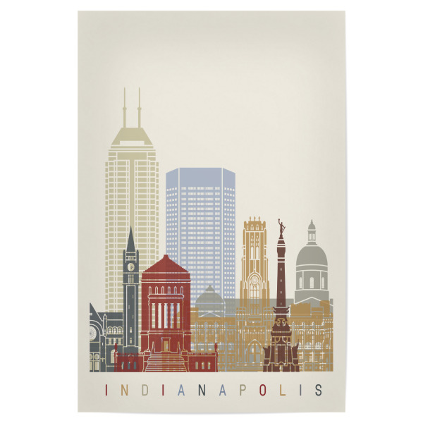 Poster "Indianapolis skyline" artboxONE - Städte,Architektur