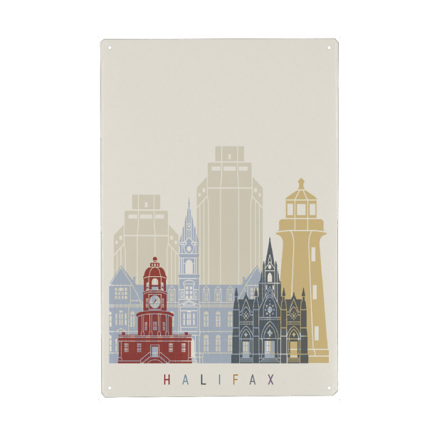 Metall Poster "Halifax V2 skyline" artboxONE - Städte,Architektur