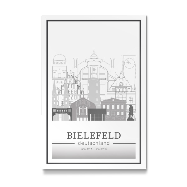 Galerie-Print "Bielefeld skyline line art" 30x20 cm artboxONE