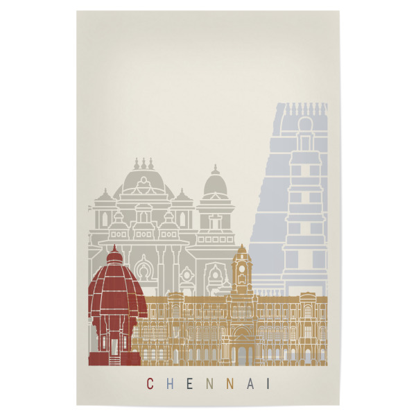 Poster 30x20 cm "Chennai skyline" artboxONE - Städte,Architektur