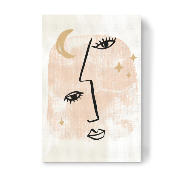 Leinwandbild "United by the moon" artboxONE - Abstrakt,Menschen,Liebe