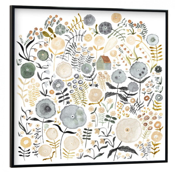 Poster mit schwarzem Rahmen 30x30 cm "Voglhuber - Blumenmeer" artboxONE - Natur,Floral
