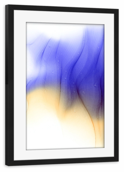 Poster mit Rahmen schwarz "Purple then Golden - Art" artboxONE - Abstrakt