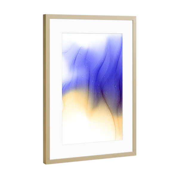 Poster mit Rahmen Gold "Purple then Golden - Art" artboxONE - Abstrakt