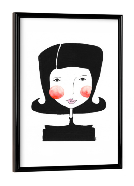Poster mit schwarzem Rahmen "Bianca Peters - Jackie" artboxONE - Menschen