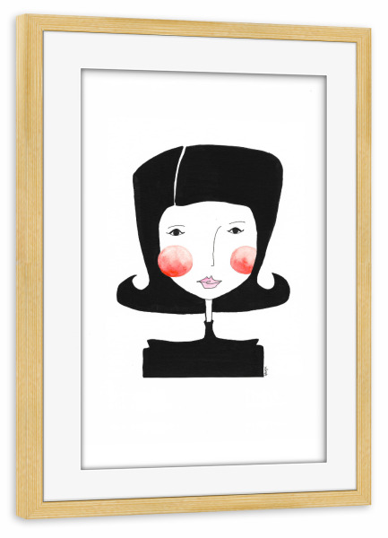 Poster mit Rahmen kiefer "Bianca Peters - Jackie" artboxONE - Menschen