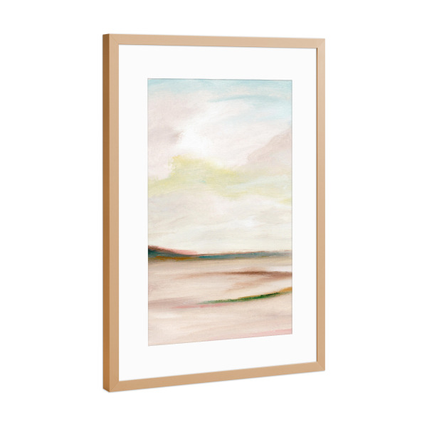 Poster mit Rahmen Kupfer "Misty shore" artboxONE - Natur,Abstrakt