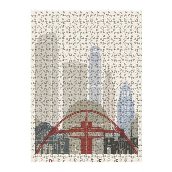Puzzle Ravensburger "Los Angeles skyline-b" artboxONE - Städte,Architektur