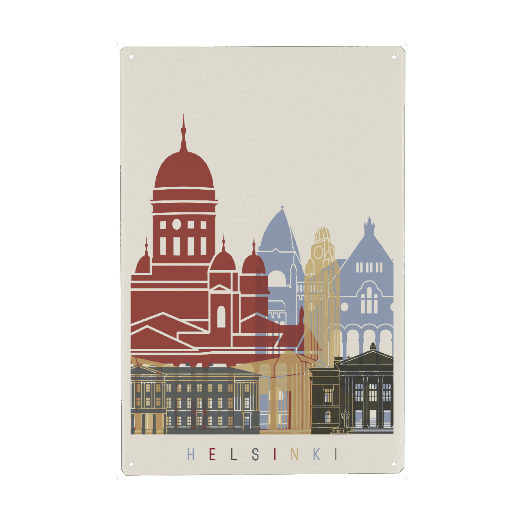 Holzbild "Helsinki skyline" artboxONE - Städte,Architektur