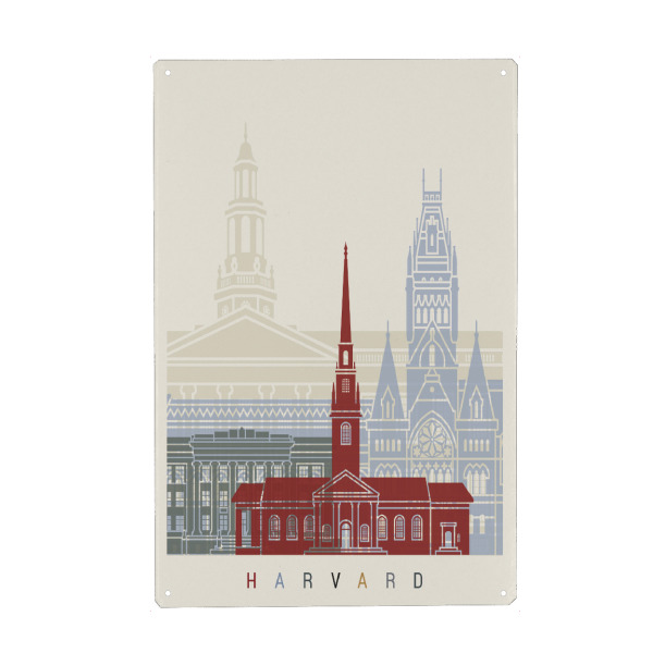 Holzbild "Harvard skyline" artboxONE - Städte,Architektur